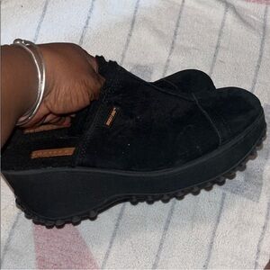 Rocket Dog Women's Black Platform Mules